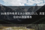 bb体育昨晚勇士大小球开225.5，库里狂砍60直接爆表