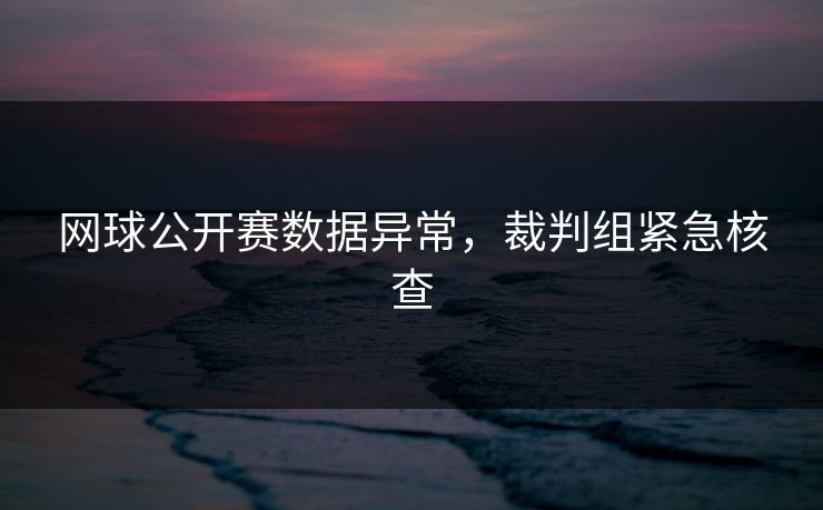网球公开赛数据异常，裁判组紧急核查