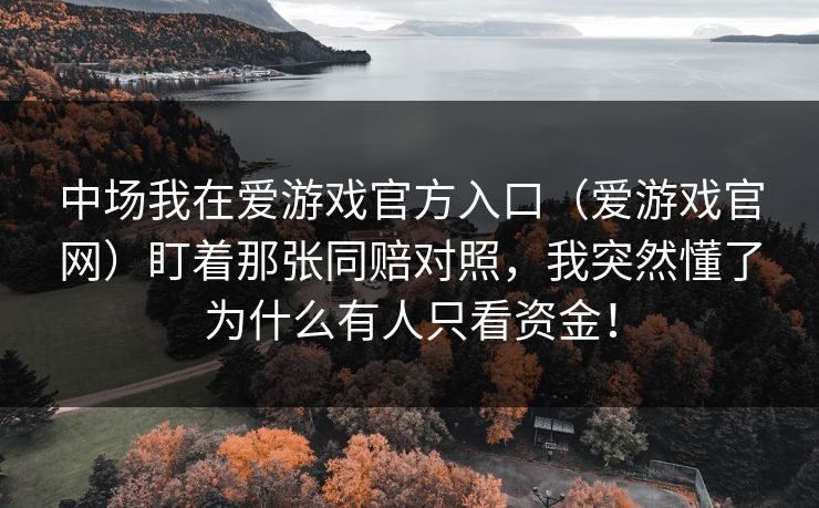 中场我在爱游戏官方入口（爱游戏官网）盯着那张同赔对照，我突然懂了为什么有人只看资金！