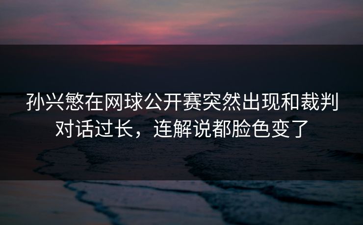 孙兴慜在网球公开赛突然出现和裁判对话过长，连解说都脸色变了